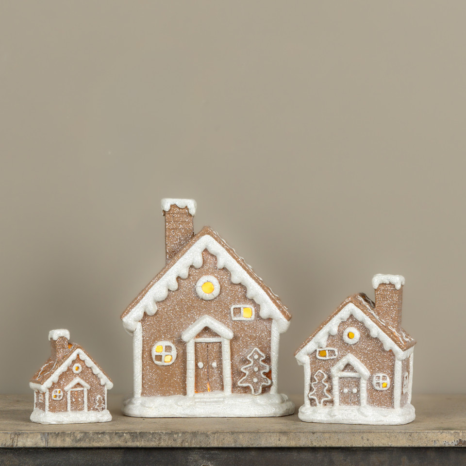 11.5" LIGHTED GINGERBREAD HOUSE