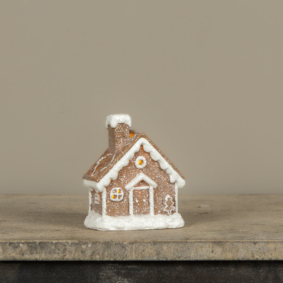 4.75" LIGHTED GINGERBREAD HOUSE