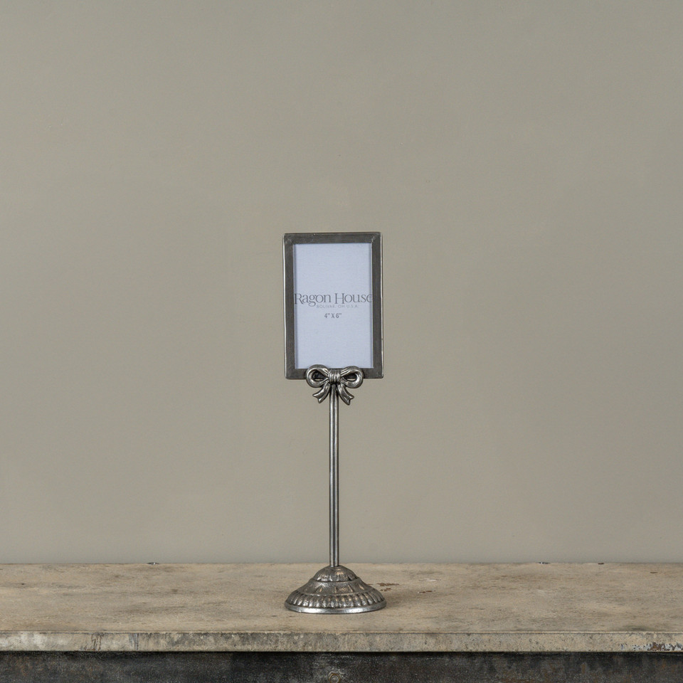 4" X 6" PEWTER FRAME TABLETOP STAND