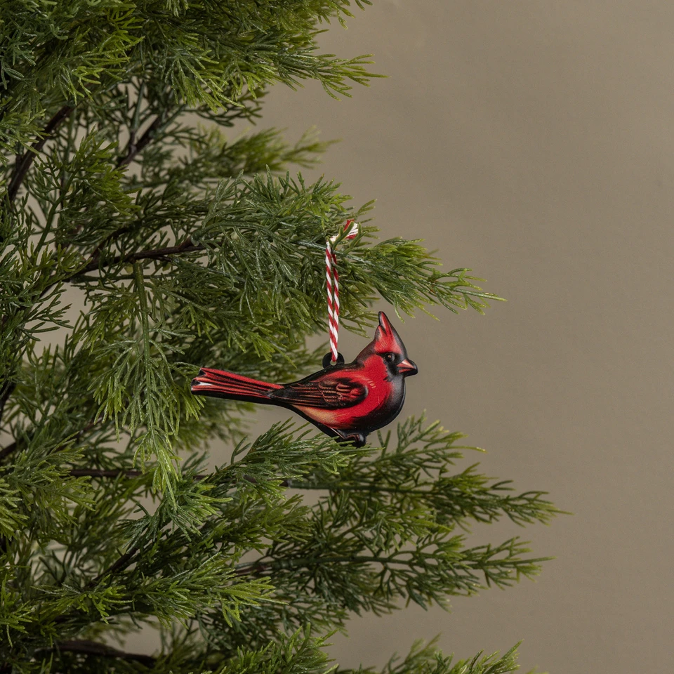 4.5" METAL CARDINAL ORNAMENT