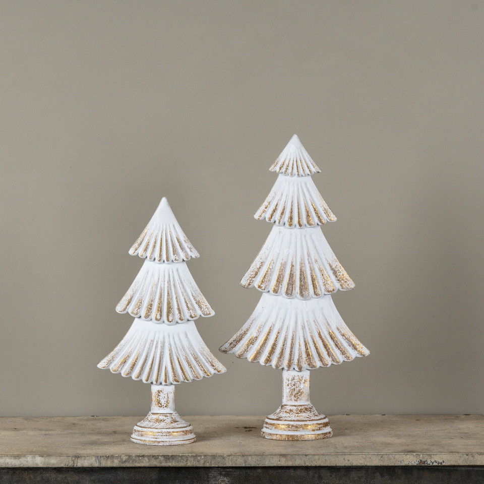 20.75" TEXTURED WHITE WOOD TREE