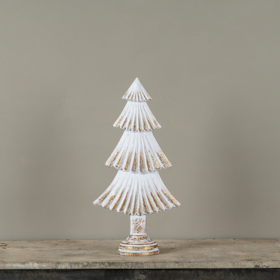 20.75" TEXTURED WHITE WOOD TREE