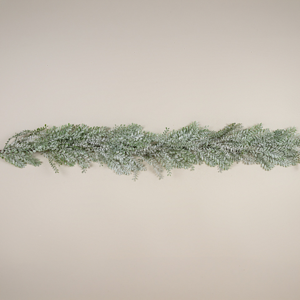 5' FROSTED BOXWOOD GARLAND