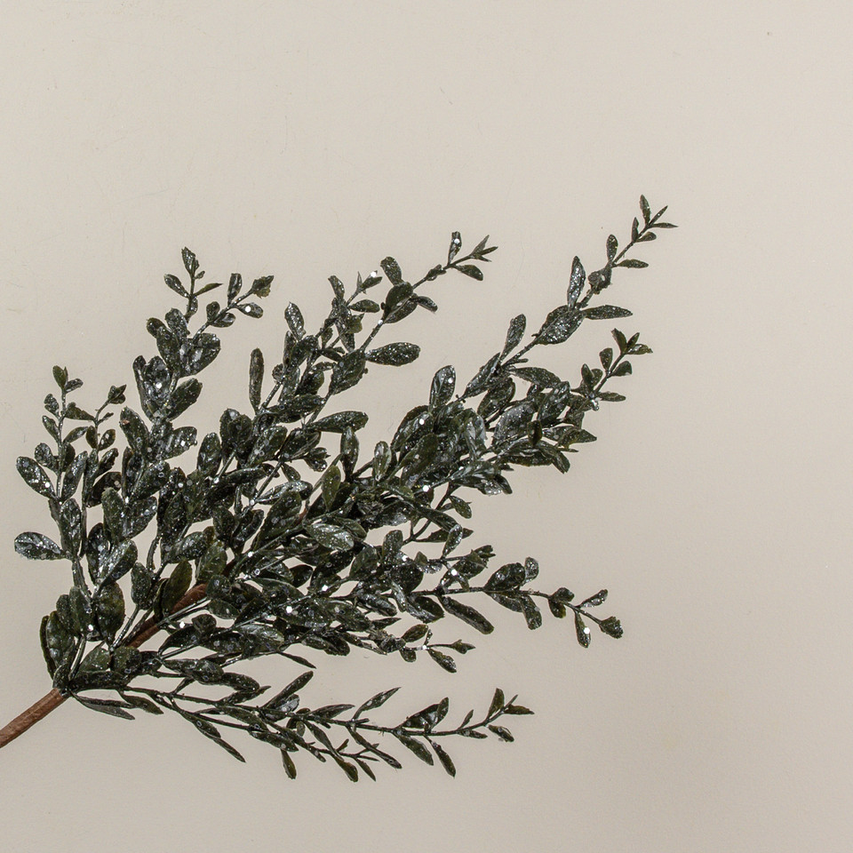 28" GLITTERED RUSCUS SPRAY