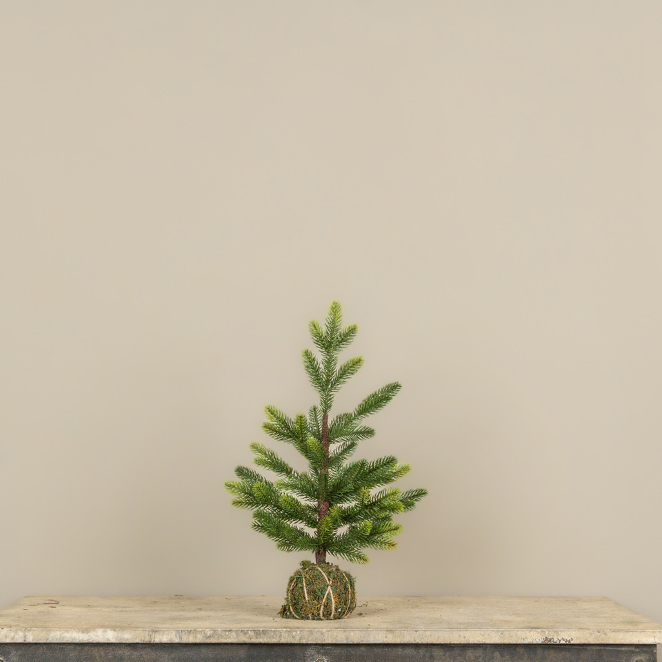 18.5" FLETCHER PINE TREE W/ MOSS BASE