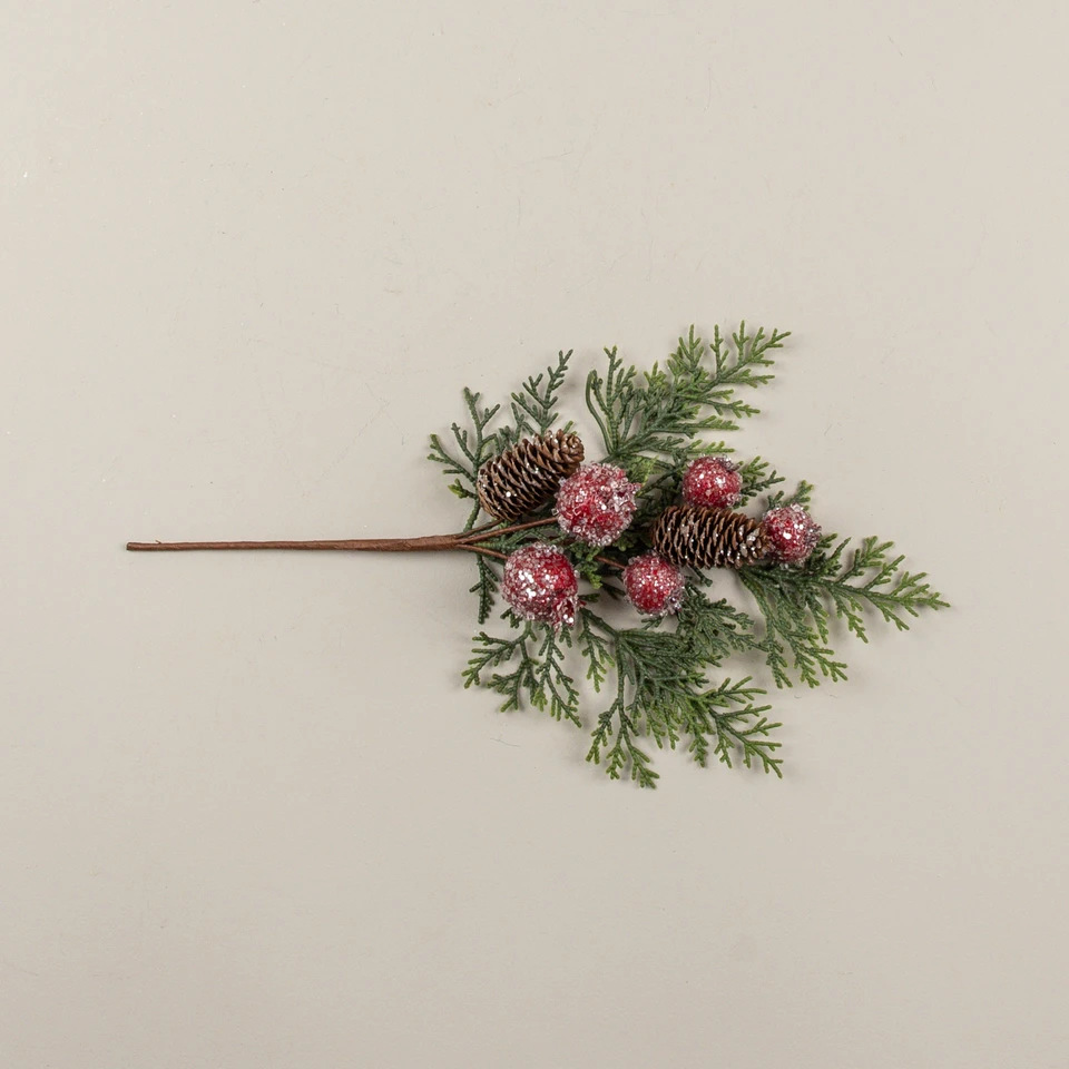 17.5" ICY CEDAR, POMEGRANATE & PINECONE SPRAY
