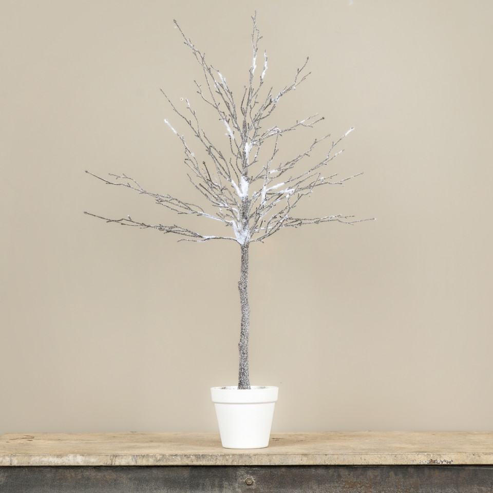 3' SNOW COVERED TWIG TREE IN POT