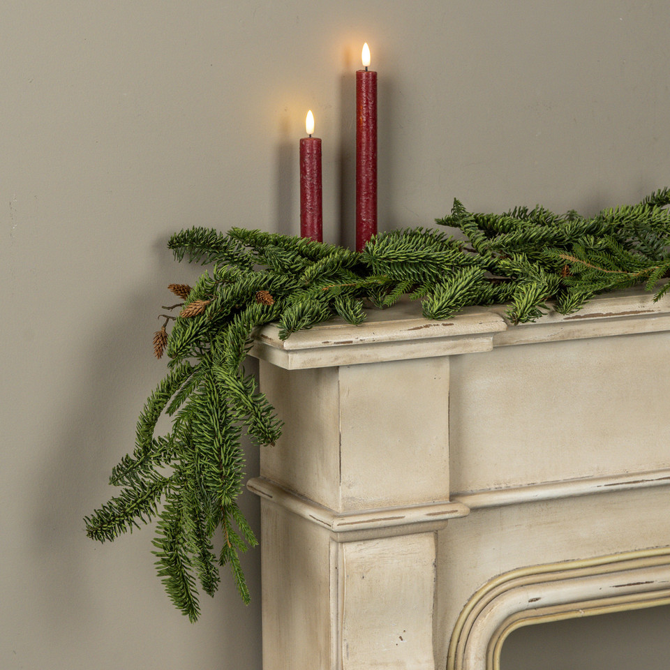 6' MIXED PINE & PINECONE GARLAND