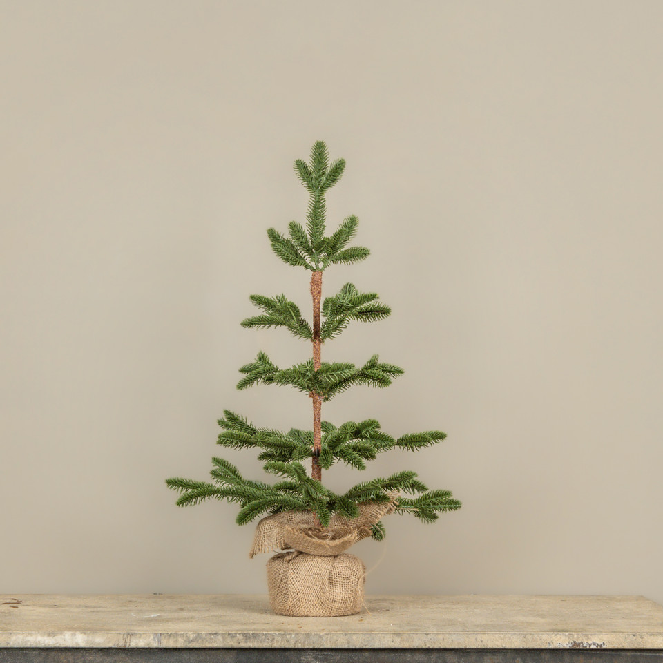 25" FIR TREE W/ BURLAP BASE