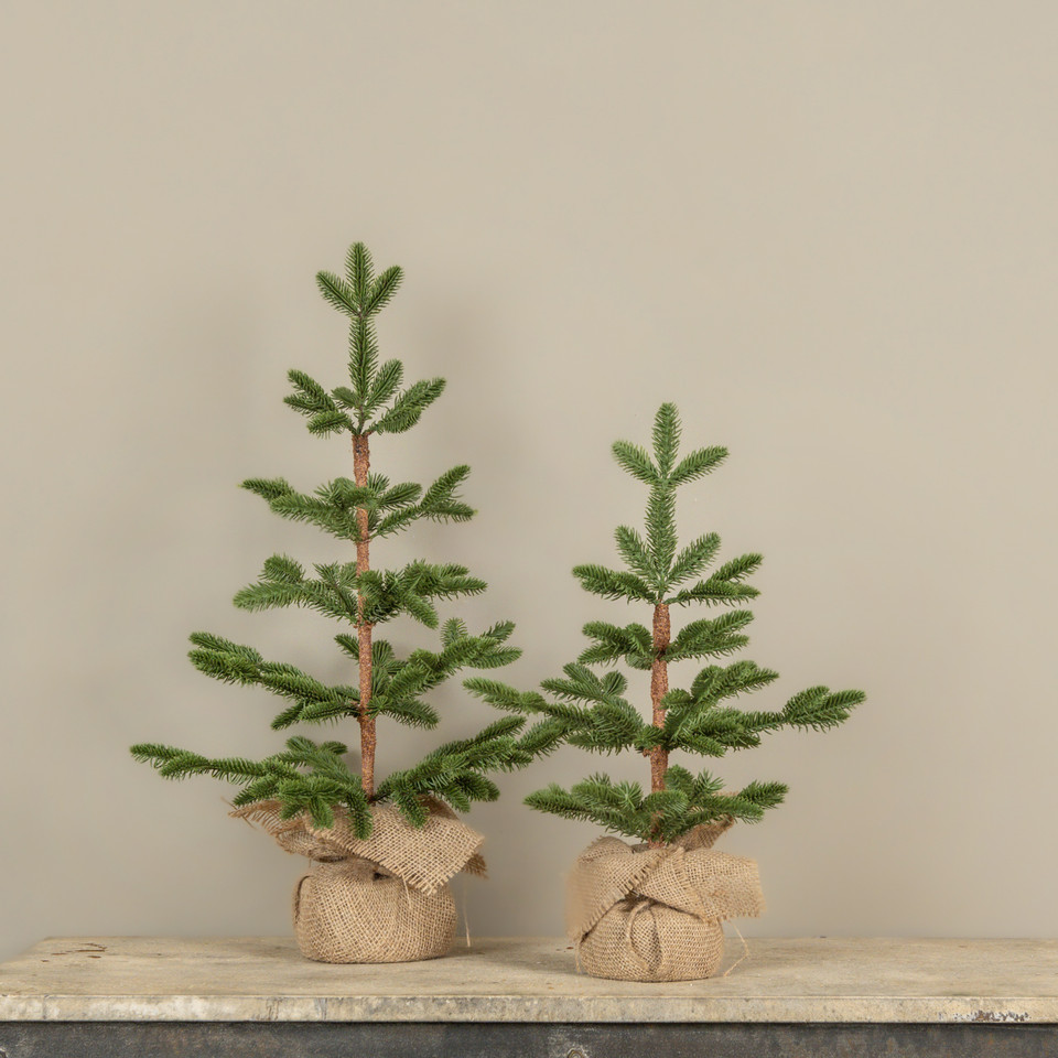 25" FIR TREE W/ BURLAP BASE