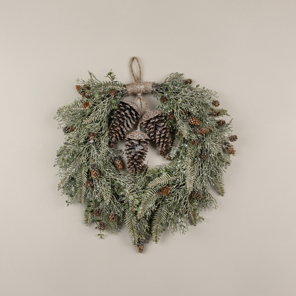 20" CEDAR & MIXED PINE HANGING WREATH