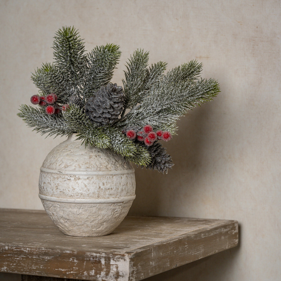 14.5" FROSTED PINE & BERRY PICK