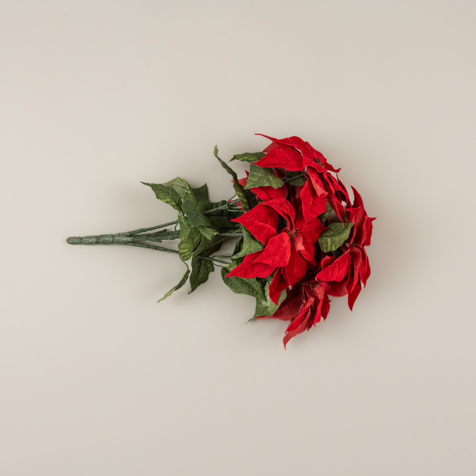 23" RED POINSETTIA BUSH