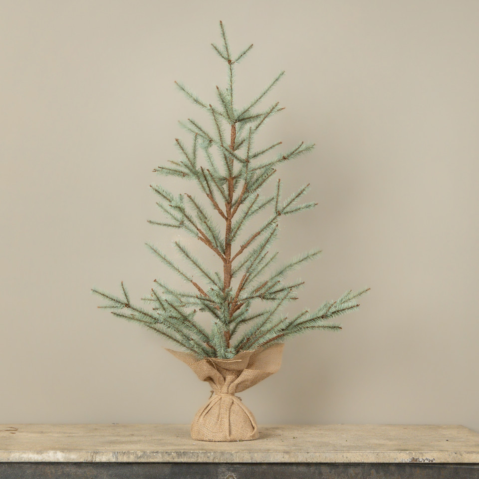 31" LIGHT GREEN PINE TREE W/ MOSS BASE