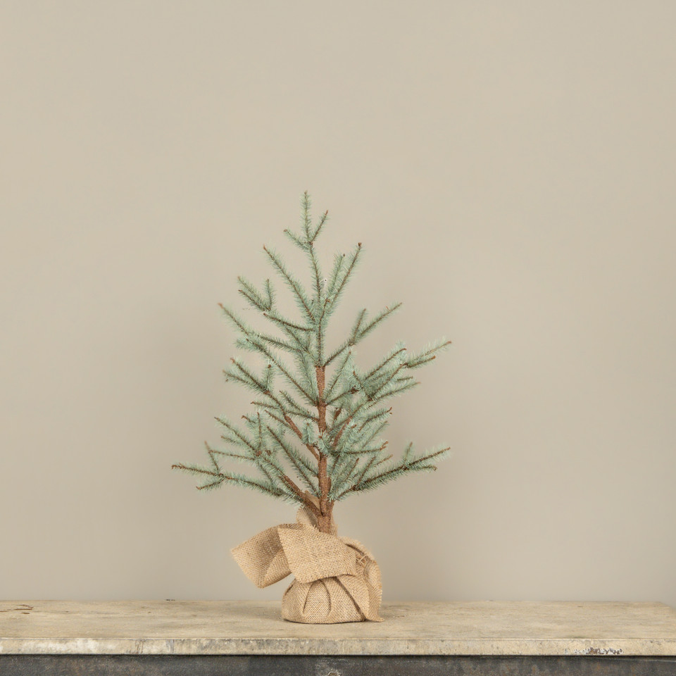 22.5" LIGHT GREEN PINE TREE W/ MOSS BASE