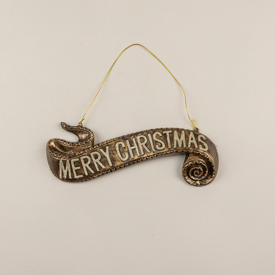 GOLD HANGING CHRISTMAS BANNER
