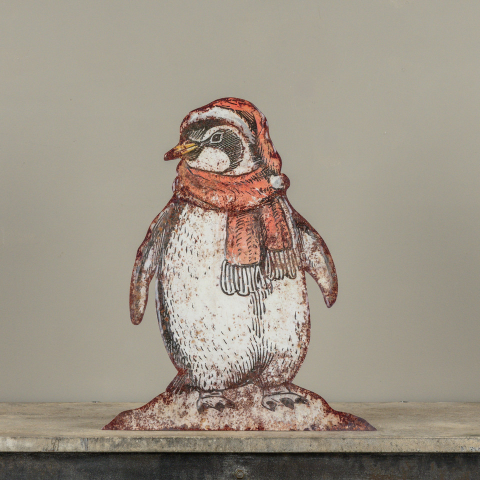 18" PENGUIN W/ SCARF METAL DUMMY BOARD