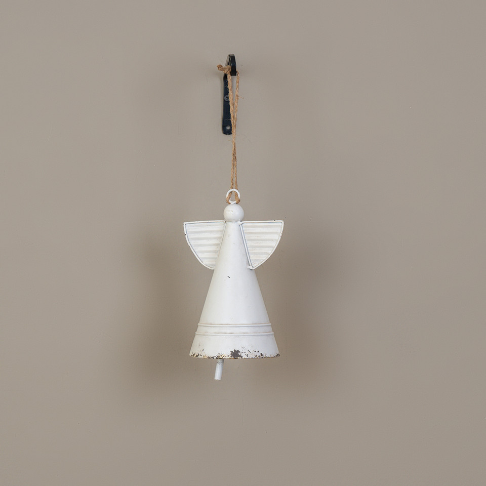 8.5" HANGING WHITE ANGEL BELL