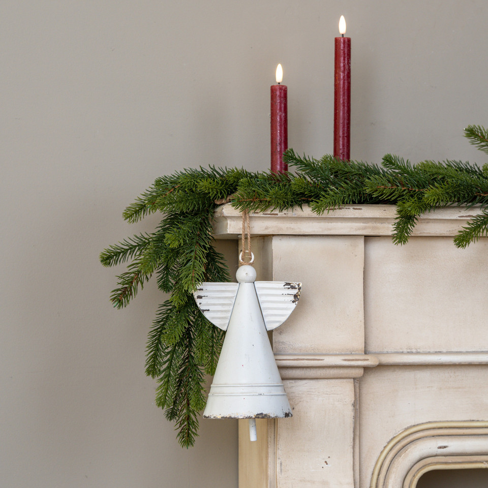 8.5" HANGING WHITE ANGEL BELL