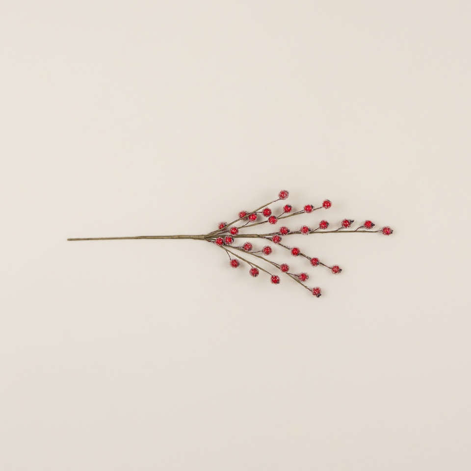 18.75" ICED RED BERRY SPRAY