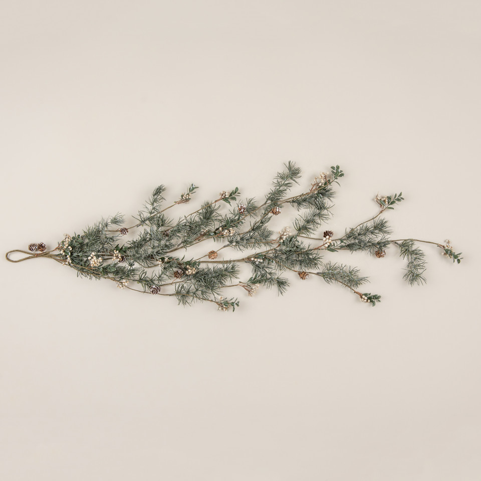 47.25' PINE W/ CREAM BERRIES HANGING BUSH