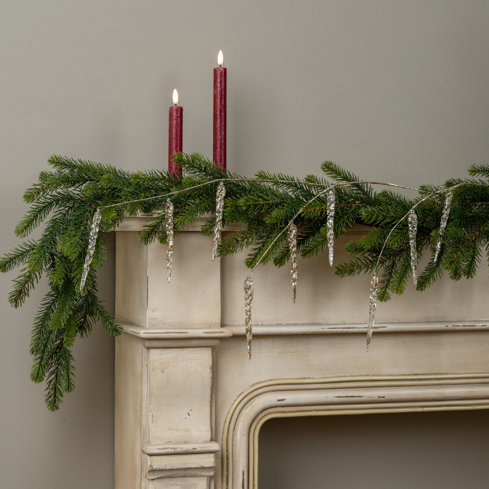43" GOLD CRYSTAL ICICLE GARLAND