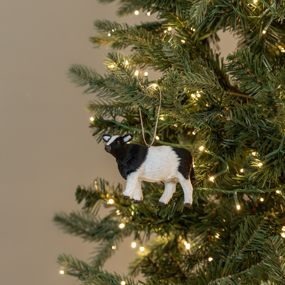 STANDING HOLSTEIN COW ORNAMENT