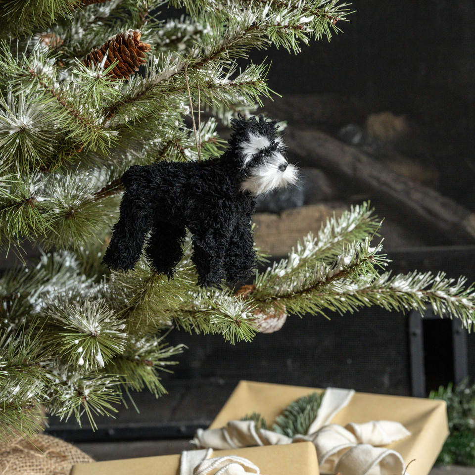 4.75" BLACK SCHNAUZER ORNAMENT