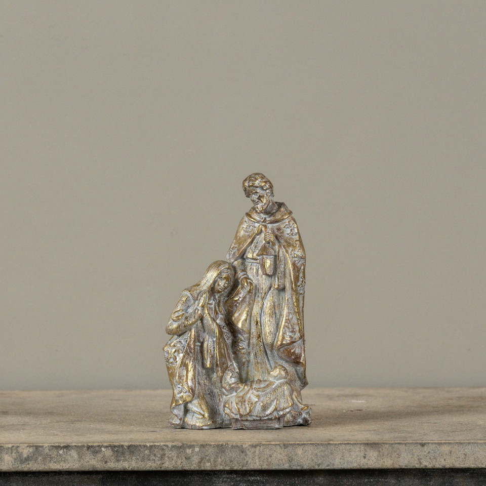8" GOLD HOLY FAMILY