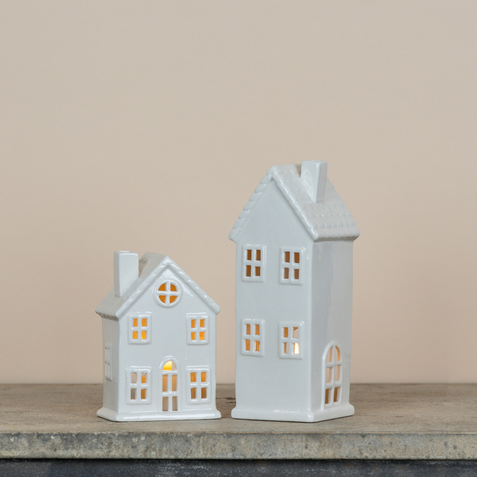 8" CERAMIC TEALIGHT HOUSE
