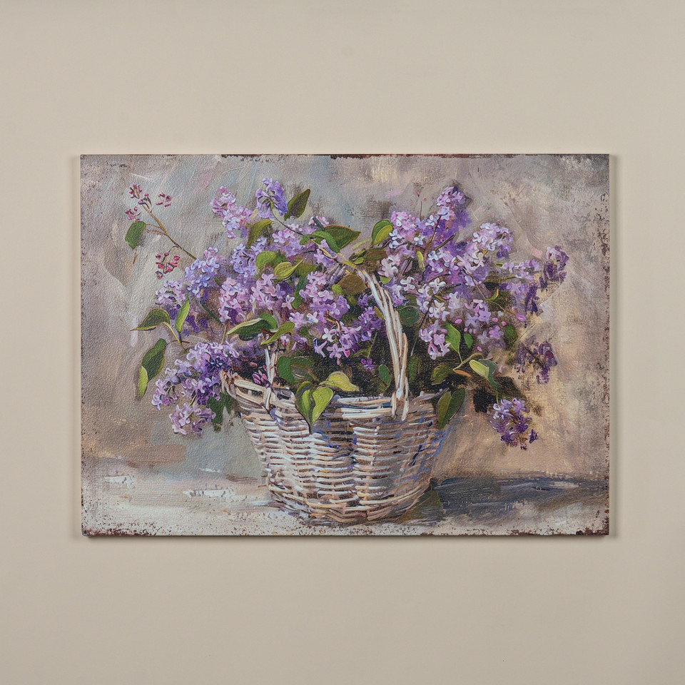 33" PURPLE LILAC BASKET SIGN