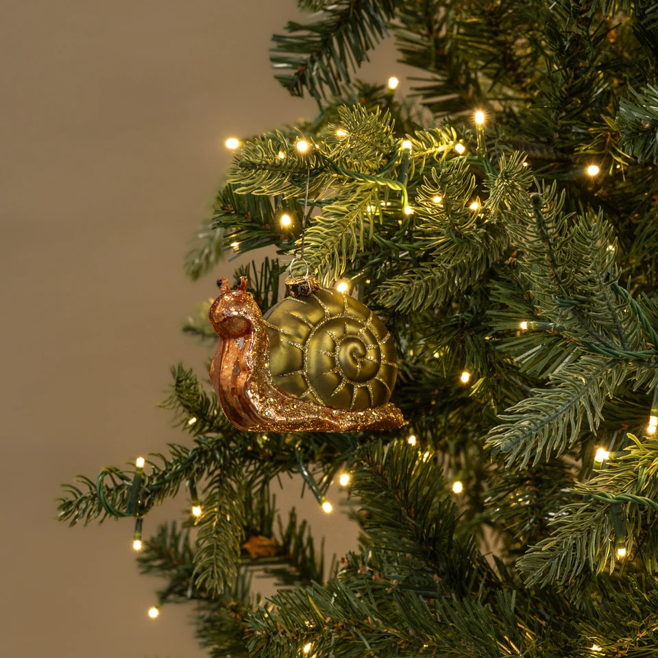 GLITTERED SNAIL ORNAMENT