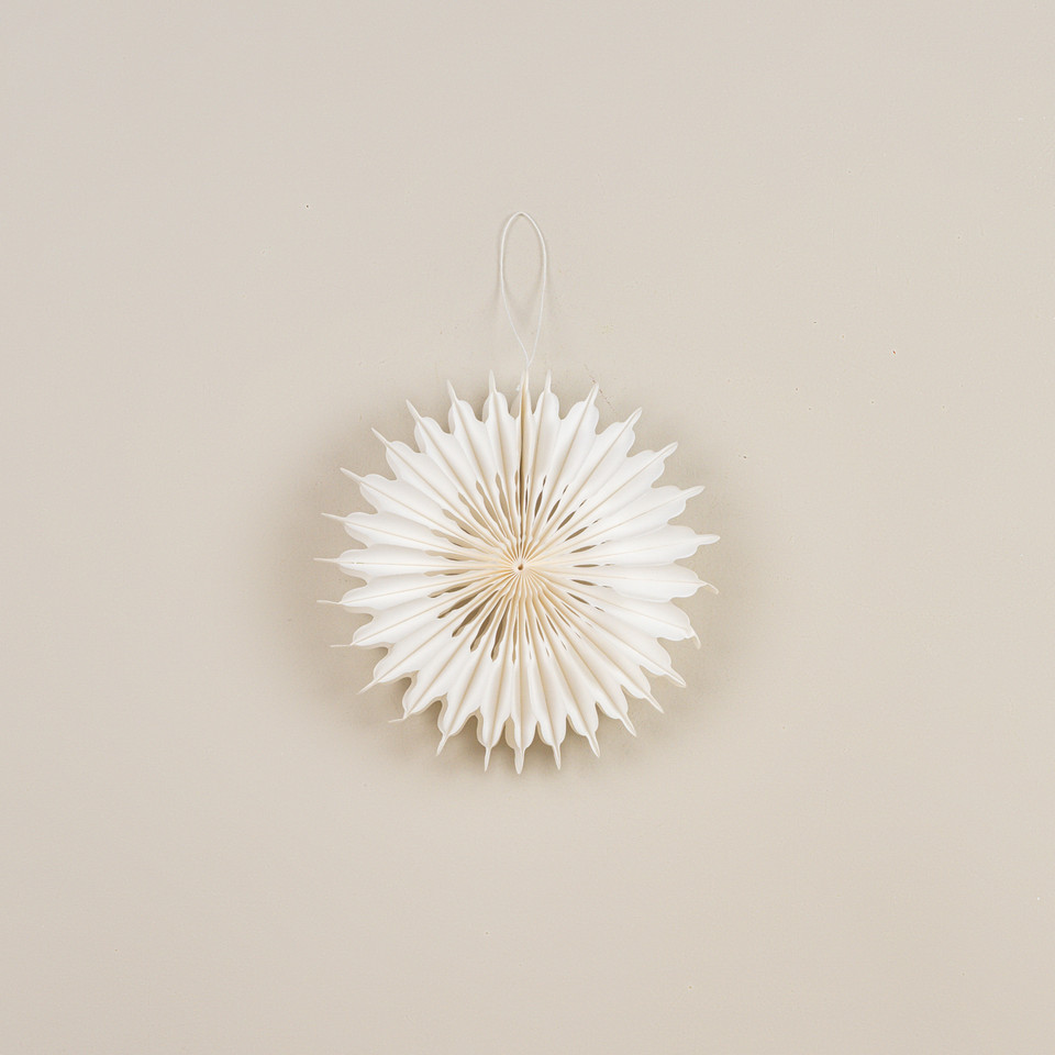 8" WHITE PAPER SNOWFLAKE