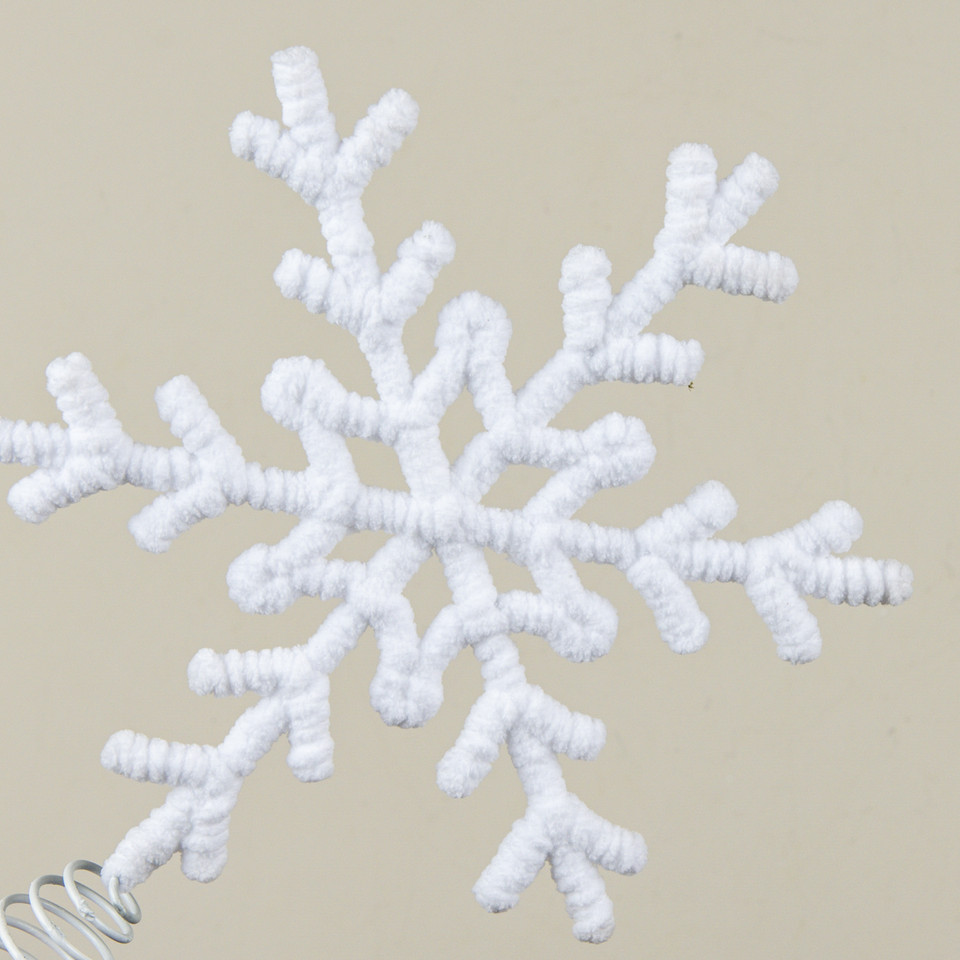 PLUSH SNOWFLAKE TREE TOPPER
