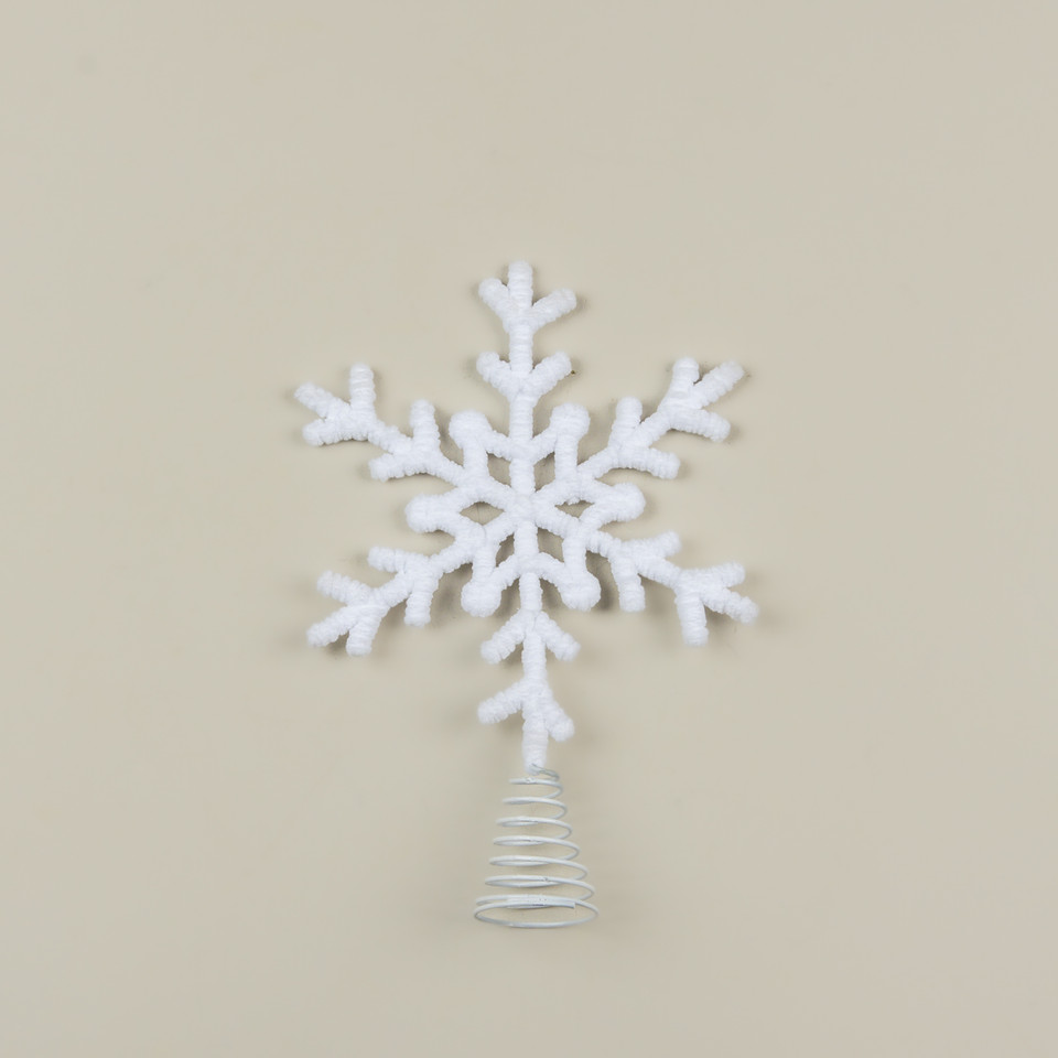 PLUSH SNOWFLAKE TREE TOPPER