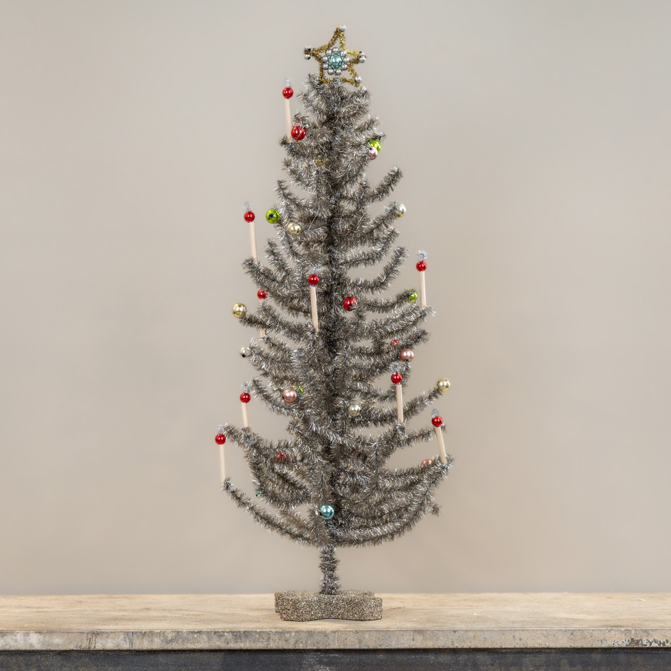 25" SILVER FESTIVE TREE