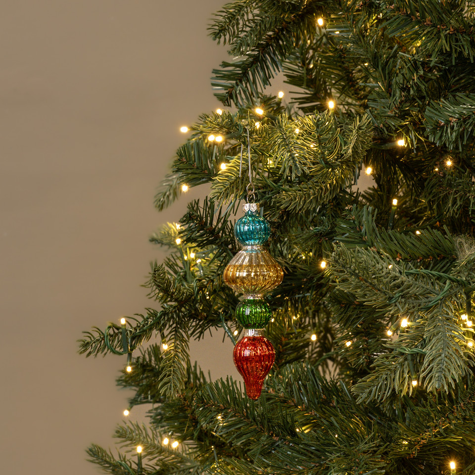 6" MULTI-COLORED FINIAL ORNAMENT