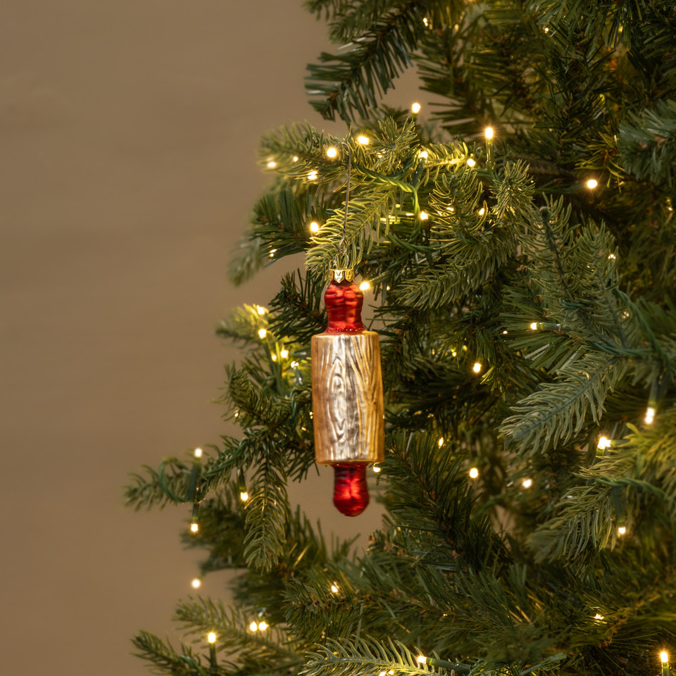 GLITTERED ROLLING PIN ORNAMENT