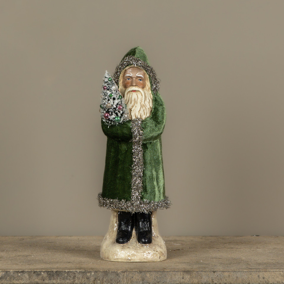 12" PINE GREEN VELVET BELSNICKLE