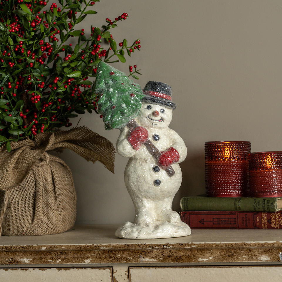 12" CHRISTMAS TREE SNOWMAN