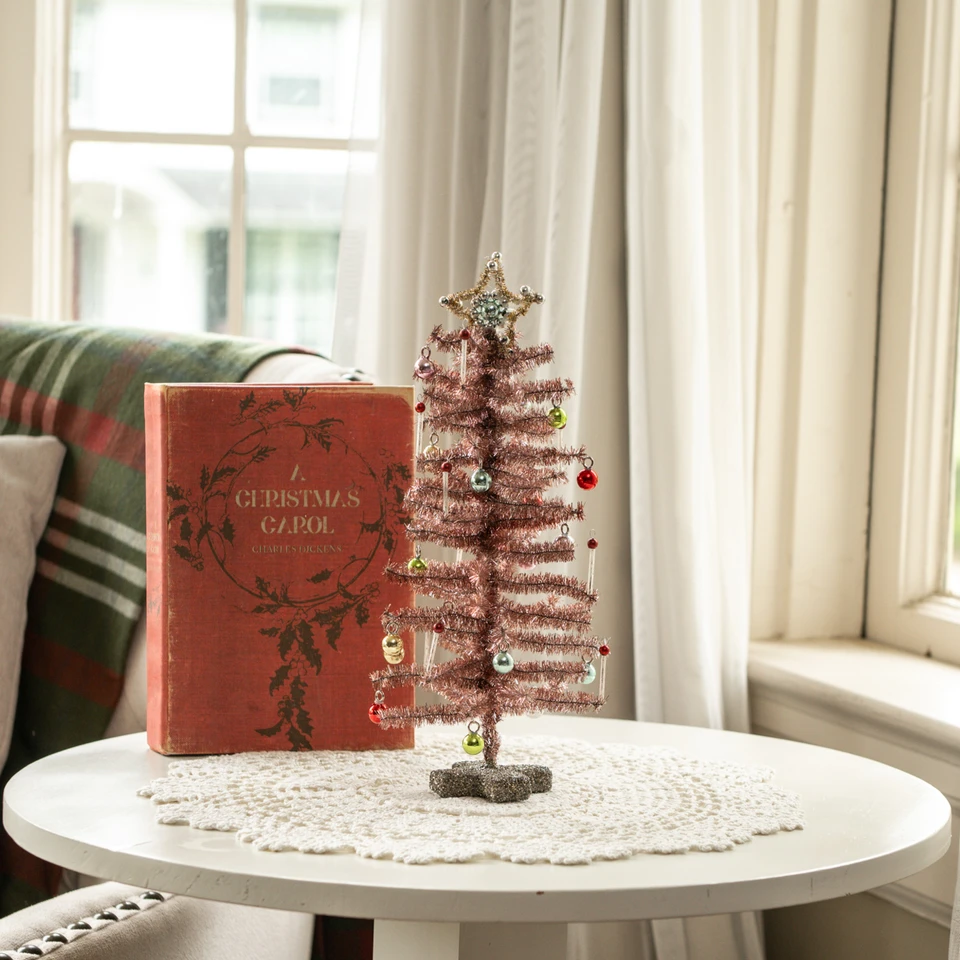 11" PINK FESTIVE TREE