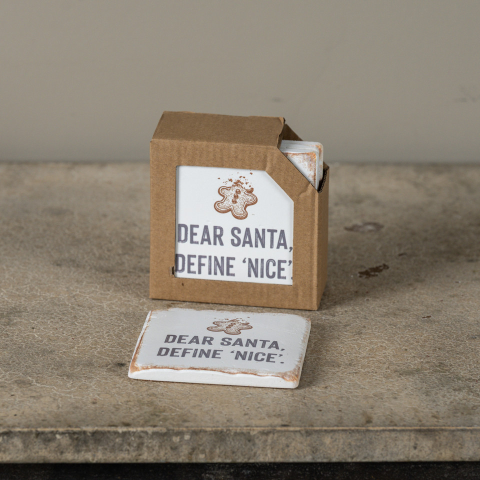 SET/4 DEAR SANTA COASTERS