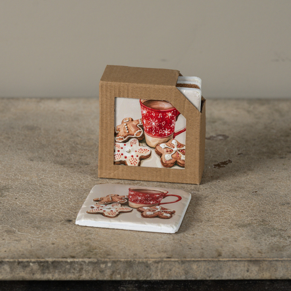 SET/4 COOKIES & COFFEE COASTERS