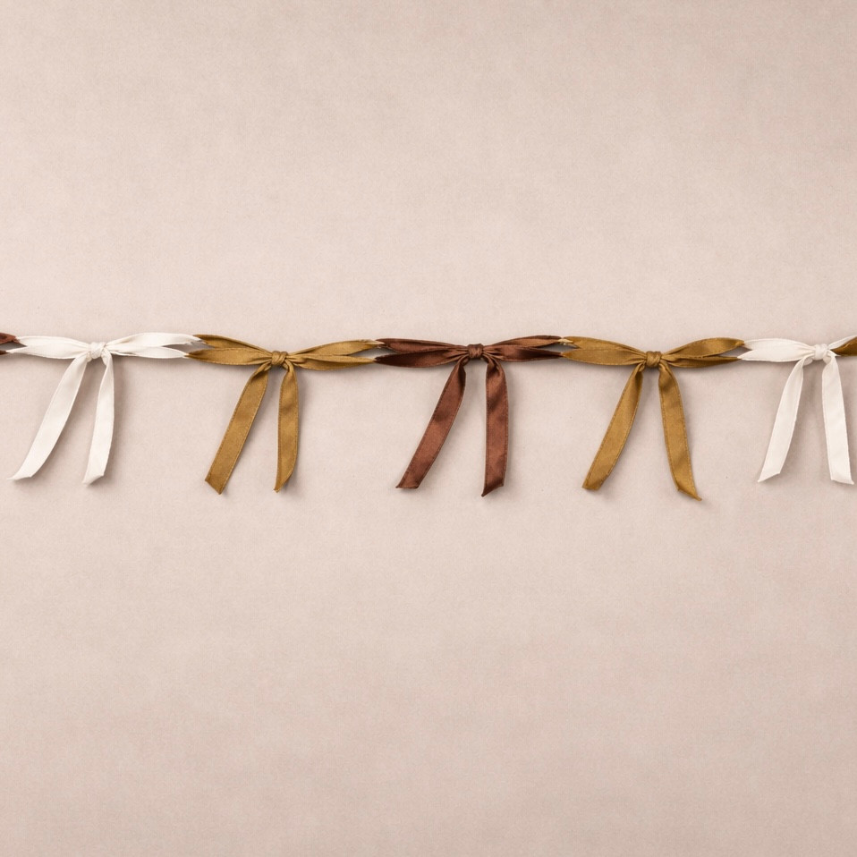 9' NEUTRAL BOW GARLAND