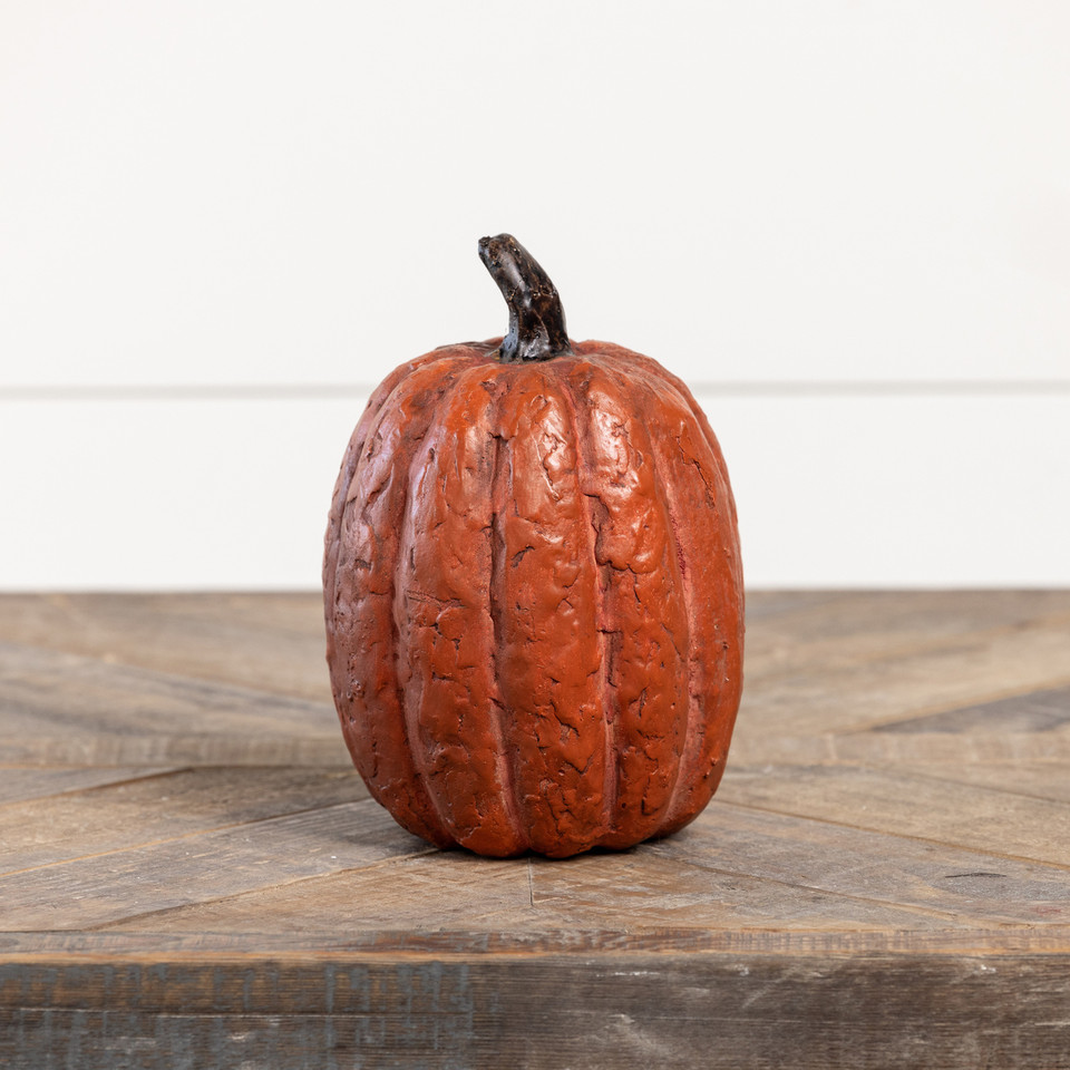 7.5" ORANGE TALL PUMPKIN
