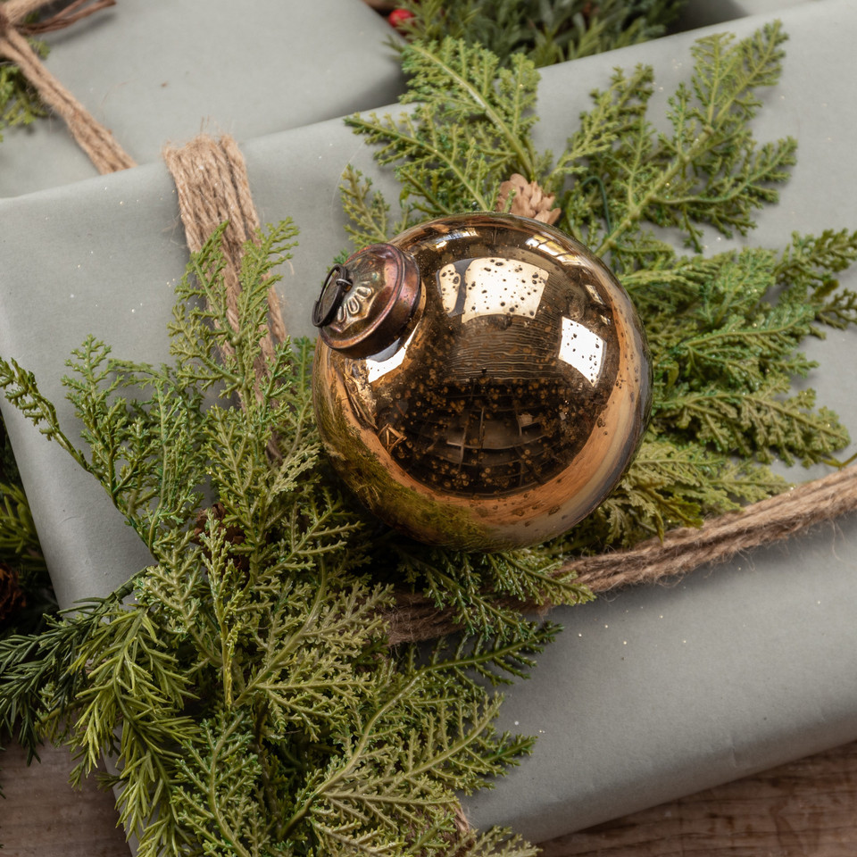 4" BRONZE KUGEL ORNAMENT