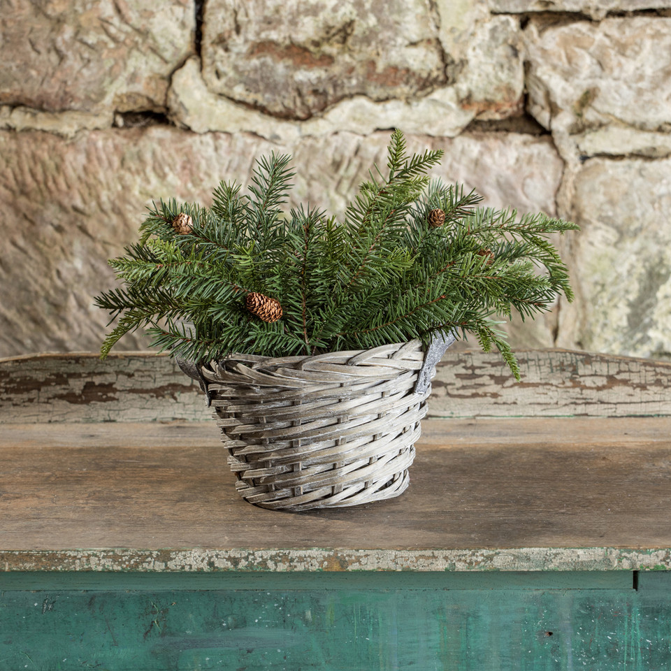 19"  DOUGLAS FIR SPRAY W/ PINECONES