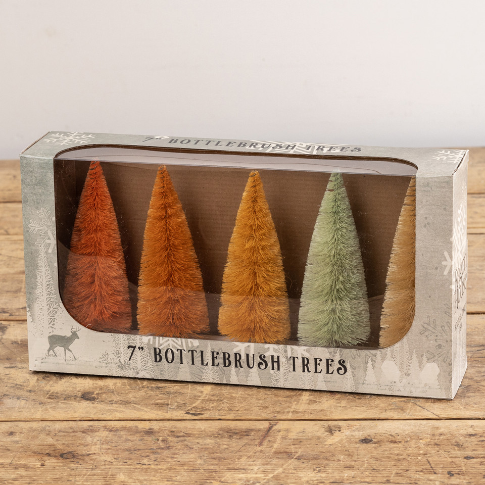 7" AUTUMN HUES BOTTLEBRUSH TREES BOX /5