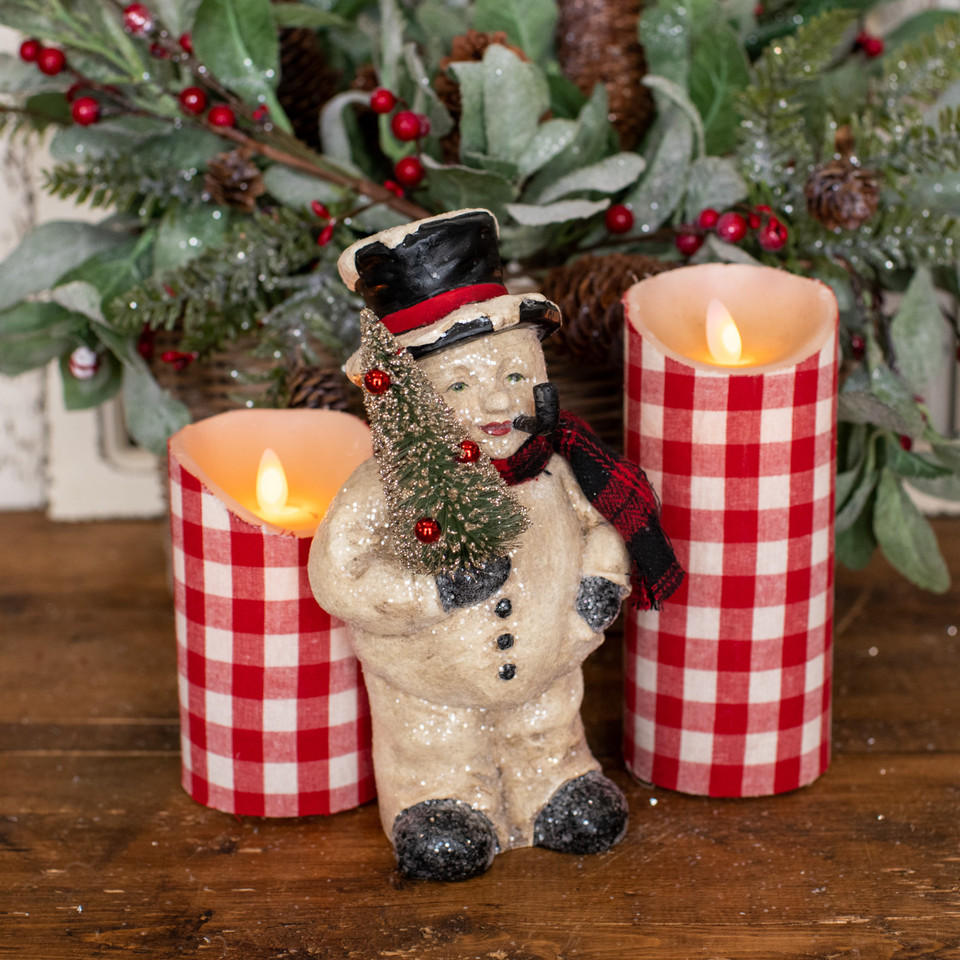 8.5" FACE SNOWMAN W/ TREE