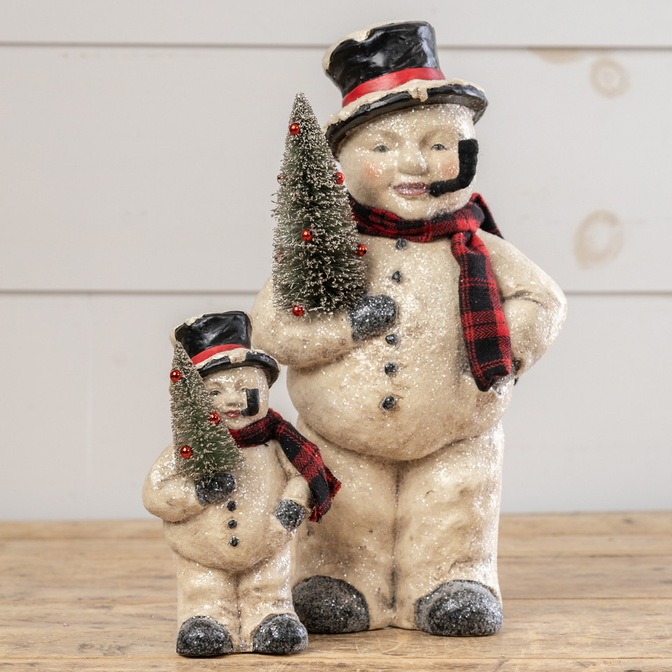 15.5" FACE SNOWMAN W/ TREE